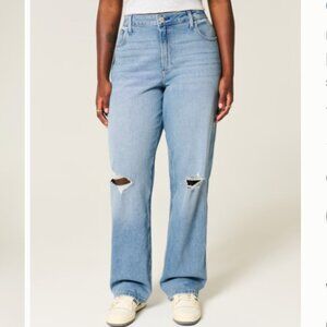 Hollister Ultra High-Rise Medium Wash Dad Jeans
